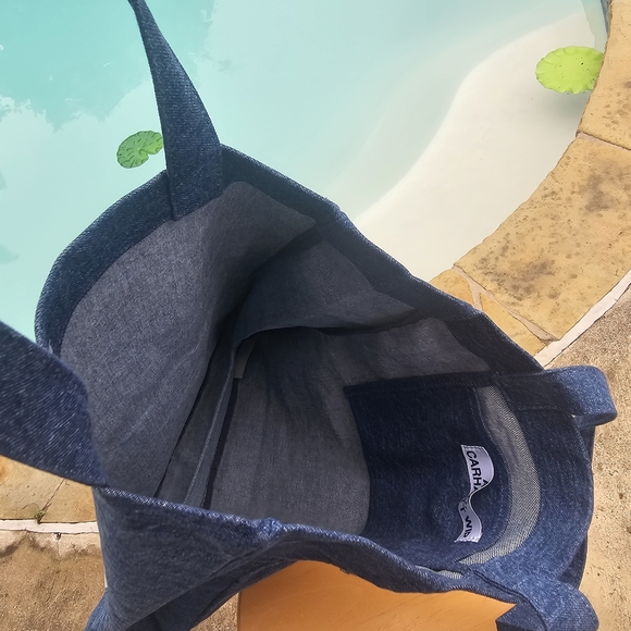 NEW A.P.C. X CARHARTT WIP Denim Washed Indigo Blue Shopper Tote - Picture 9 of 12